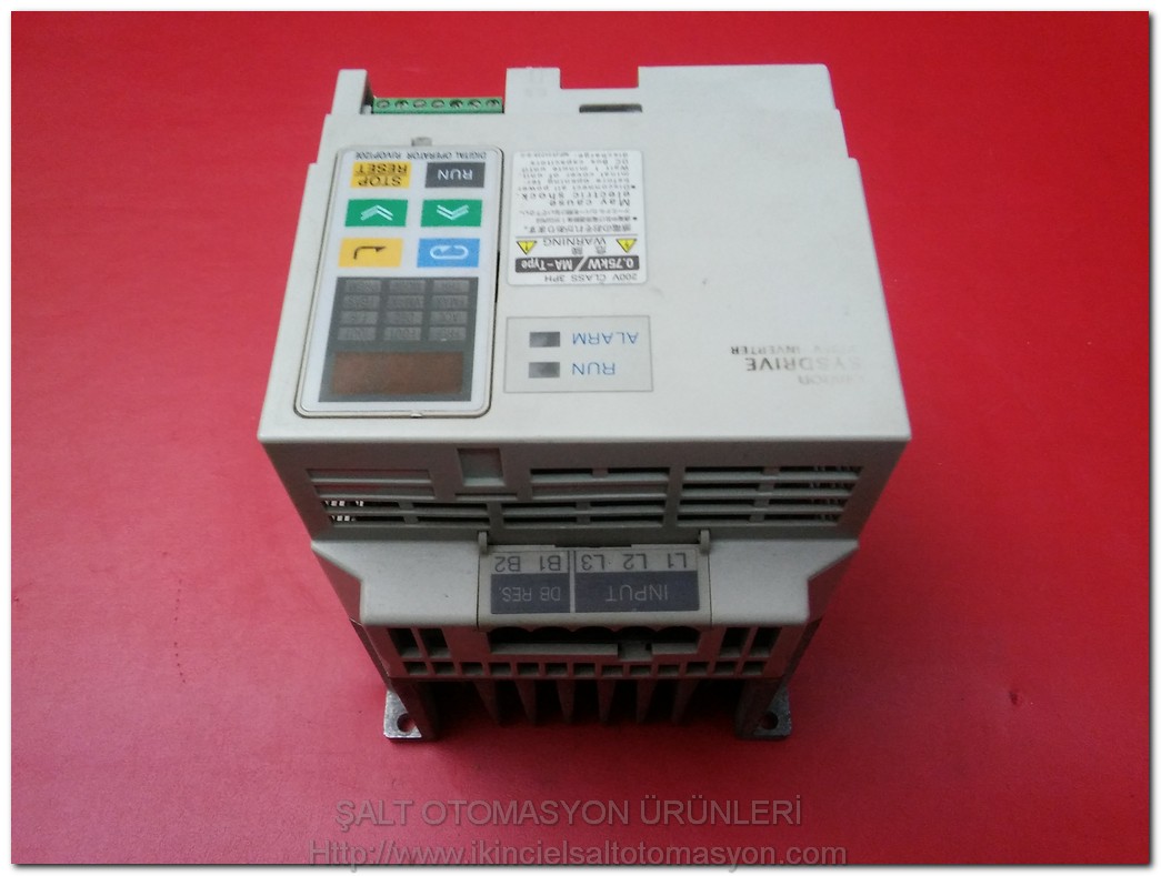 OMRON 3G3V-A2007MA-CE SYS DRIVE 3G3VINVERTER 1,9KVA 0,75KW SÜRÜCÜ