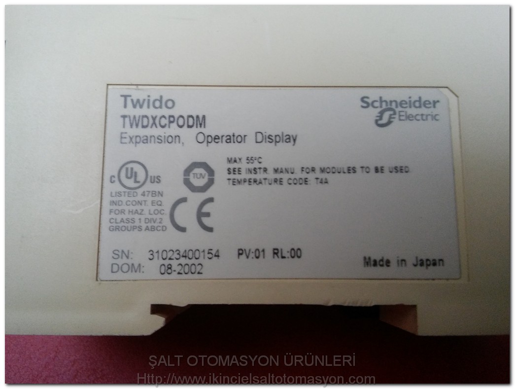 SCHNEİDER TWDXCPODM TWİDO GENİŞLEME OPARATÖR EKRANİ EKRAN MODÜLÜ İLE BİRLİKTE