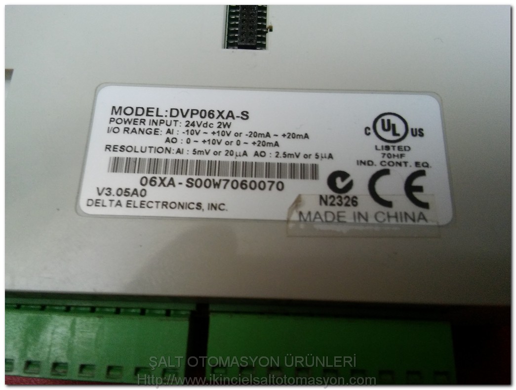 DELTA DVP-06XA DVP06XA-S I-0 RANGE PLC EK MODÜL