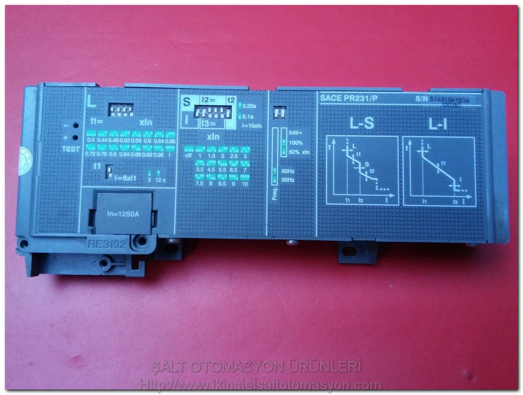 ABB SACE PR231 P S N 51491641934 0X030 1250A TERMİK SAHASI