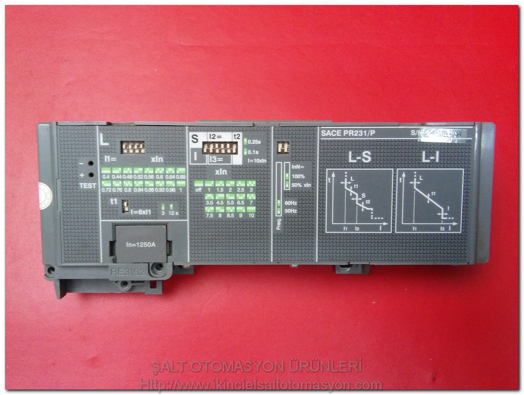 ABB SACE PR231 P S N 51491641934 0X030 1250A TERMİK SAHASI