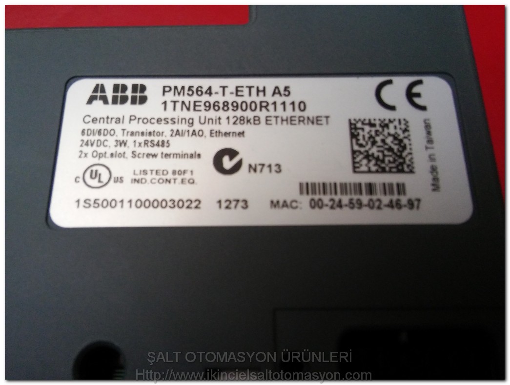 ABB PM564 PM564-T-ETH A5 CPU PM564-T-ETH 6DI 24VDC 6DO-T