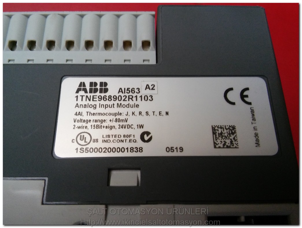 ABB AI563 1TNE968902R1103 ANALOG INPUT MODULE PLC EK MODÜL