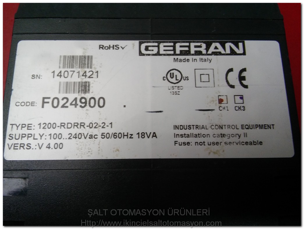 GEFRAN F024900 1200-RDRR-02-2-1 GEFRAN 1200