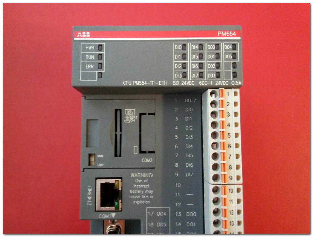 ABB PM554-TP-ETH 1SAP120600R0071 PM554-T A1 CPU DX561 A1 PLC EK MODÜL TAKIM