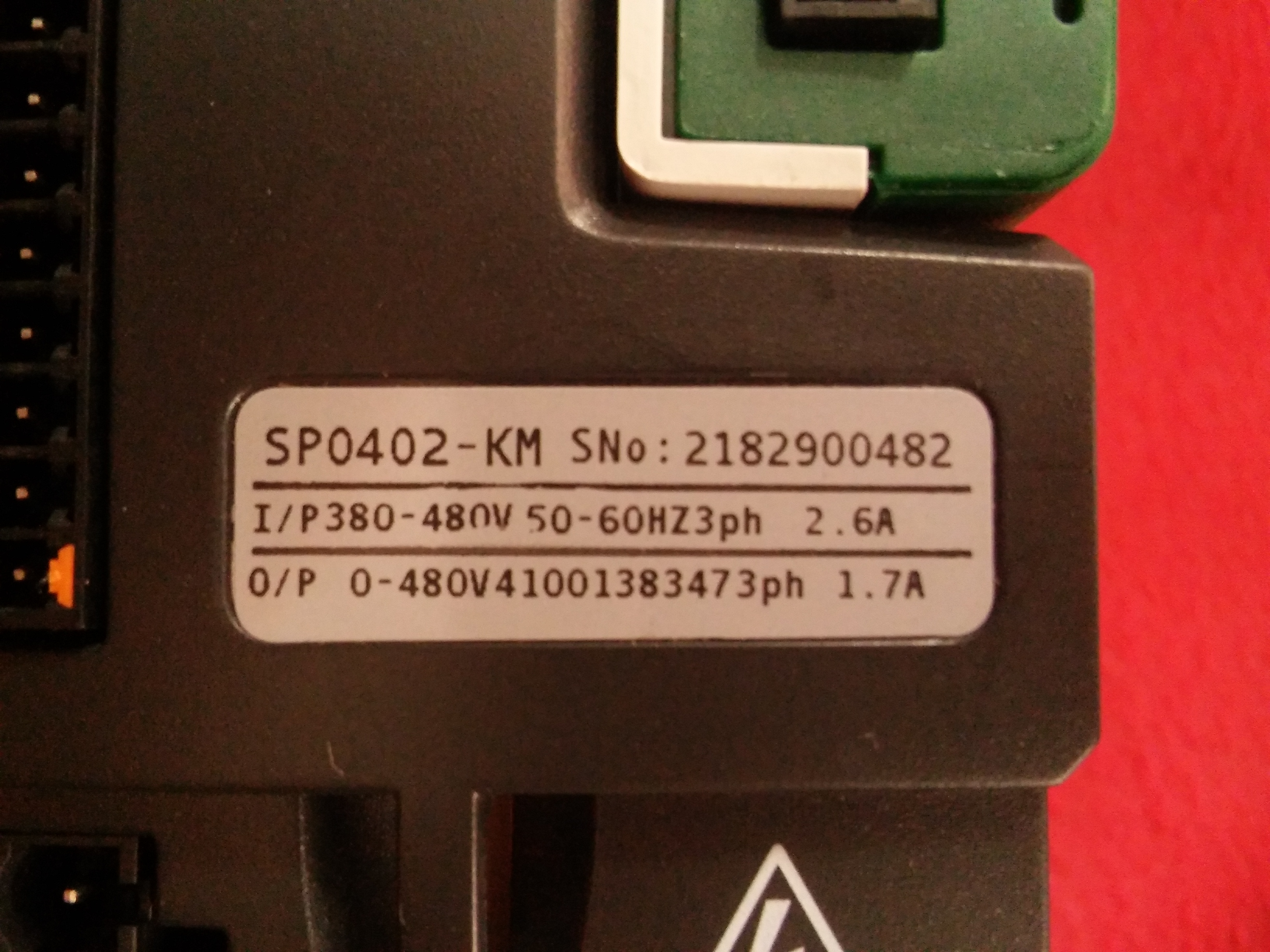 KARL MAYER SP0402-KM 3098-0049 0,55KW SÜRÜCÜ CONTROL TECHNIQUES 0,55 KW INVERTER