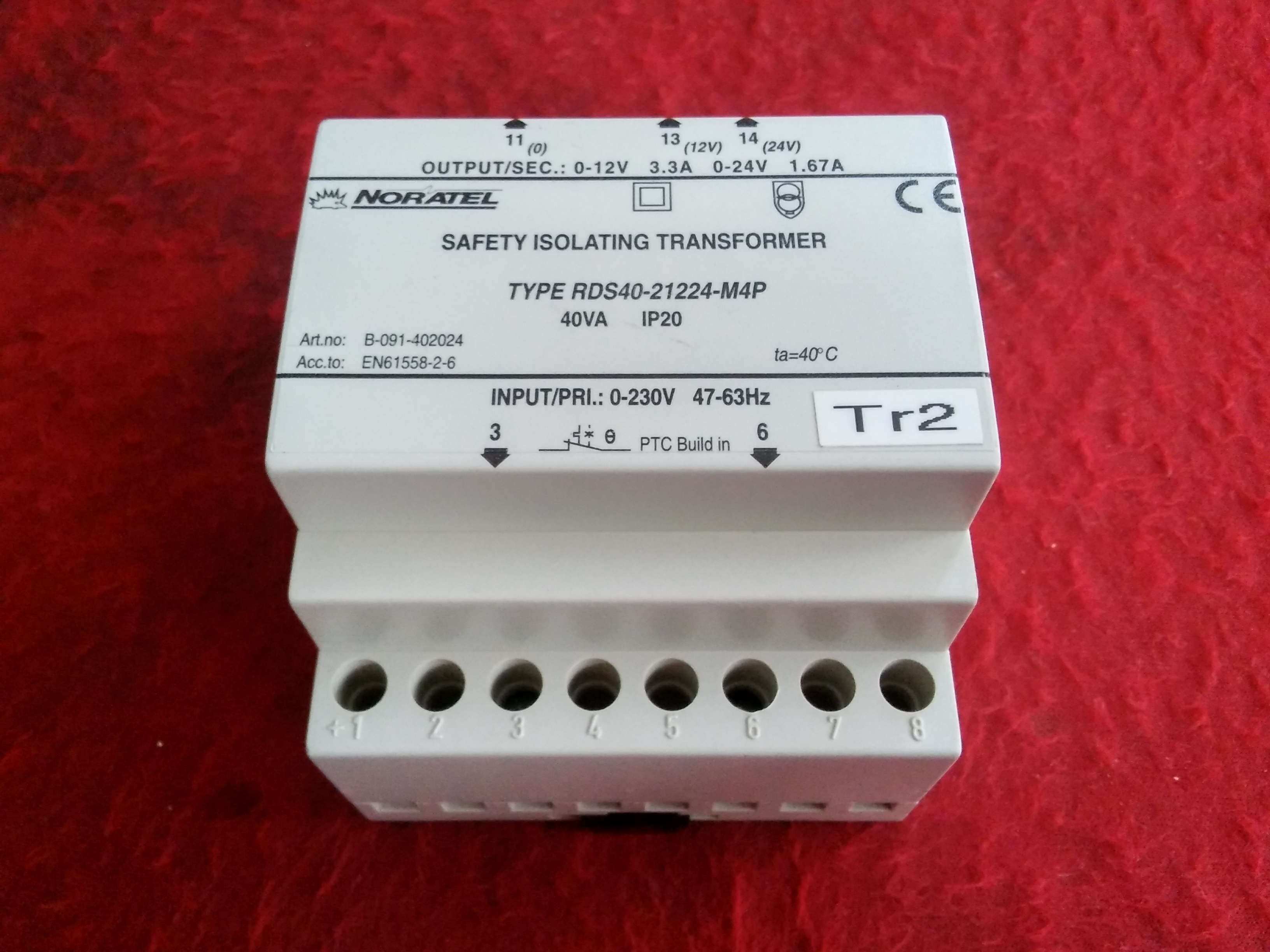 NORATEL RDS40-21224-M4P SAFETY ISOLATING TRANSFORMER GÜVENLİK İZOLASYON TRANSFORMATÖRLERİ