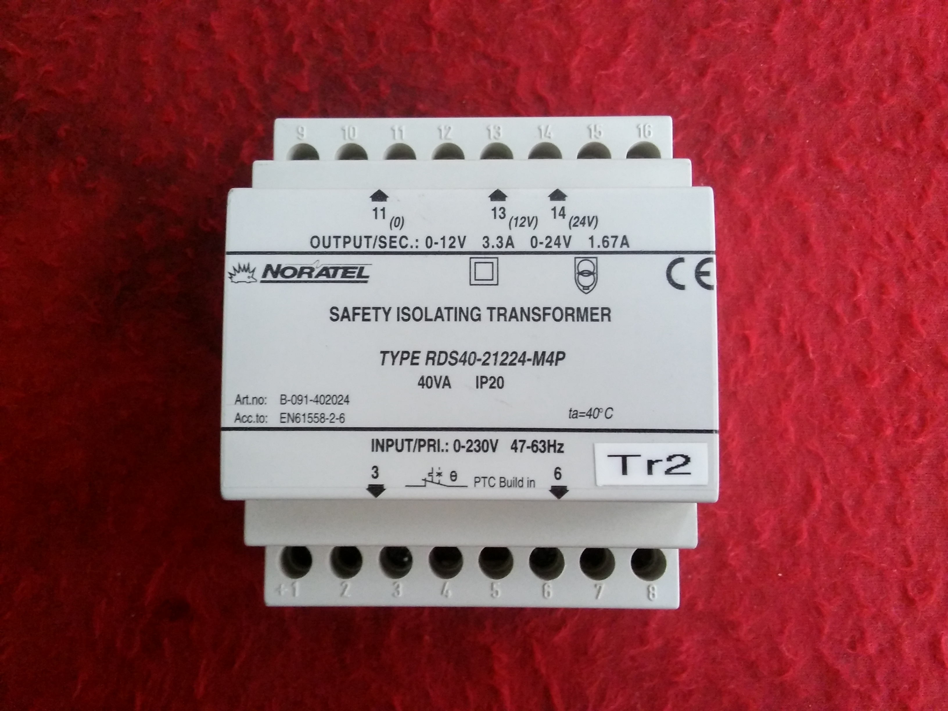 NORATEL RDS40-21224-M4P SAFETY ISOLATING TRANSFORMER GÜVENLİK İZOLASYON TRANSFORMATÖRLERİ
