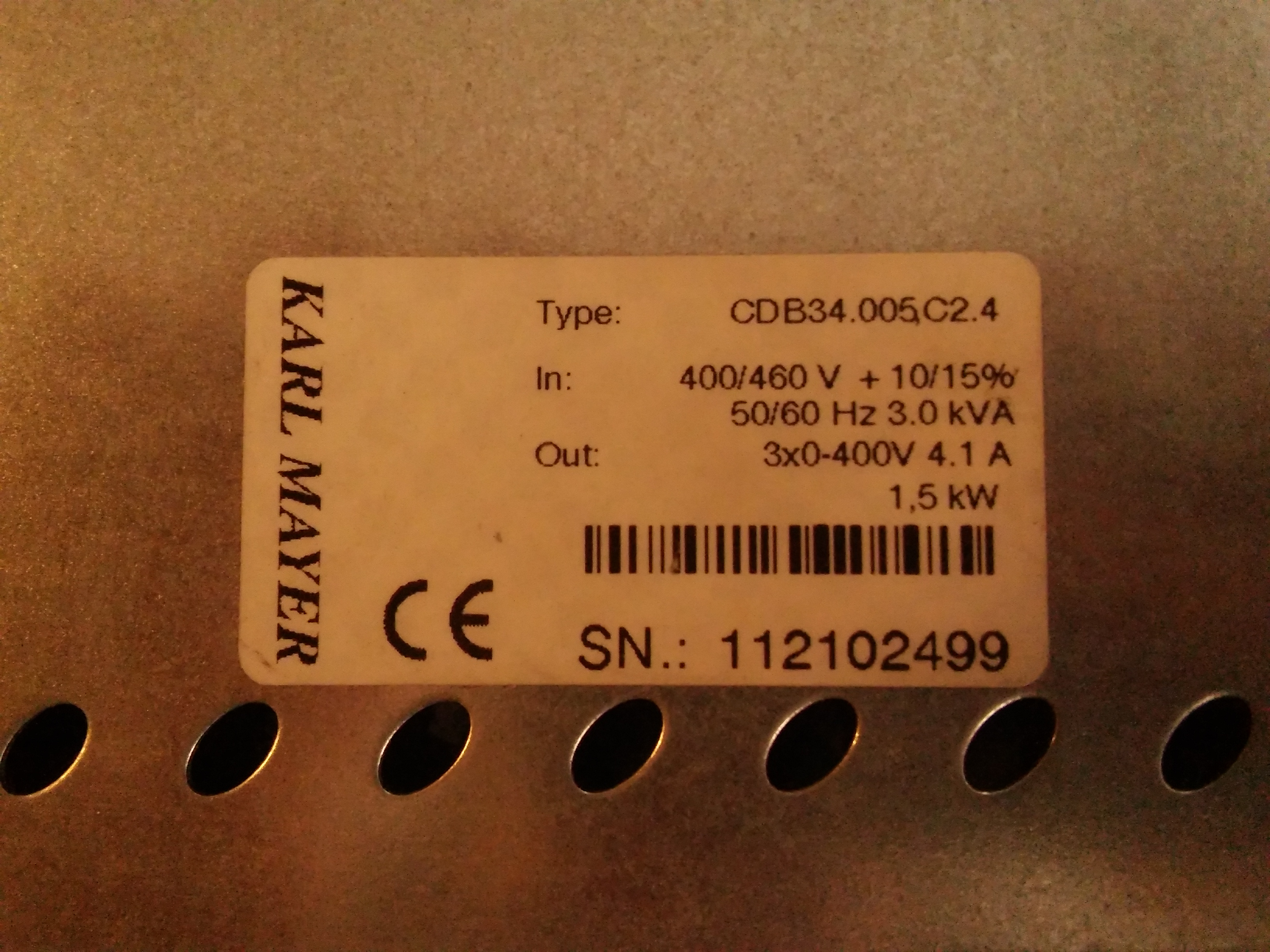 KARL MAYER CDB34.055.C2.4 1.5KW SÜRÜCÜ CONTROL TECHNIQUES 1.5 KW INVERTER