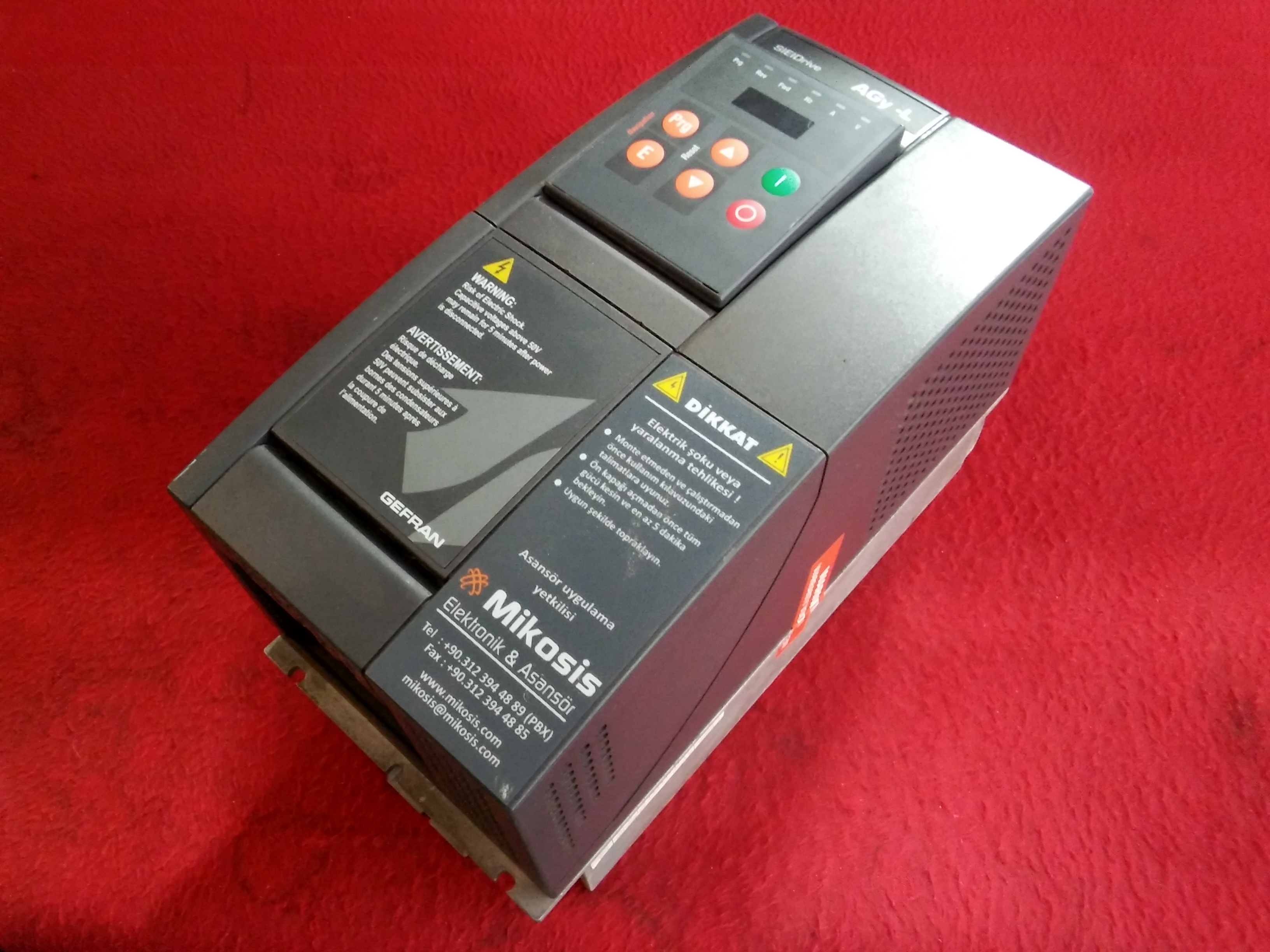 GEFRAN AGY2075-KBL-AC4 7,5KW SÜRÜCÜ SIEIDRIVE AGY-L 7,5 KW INVERTER