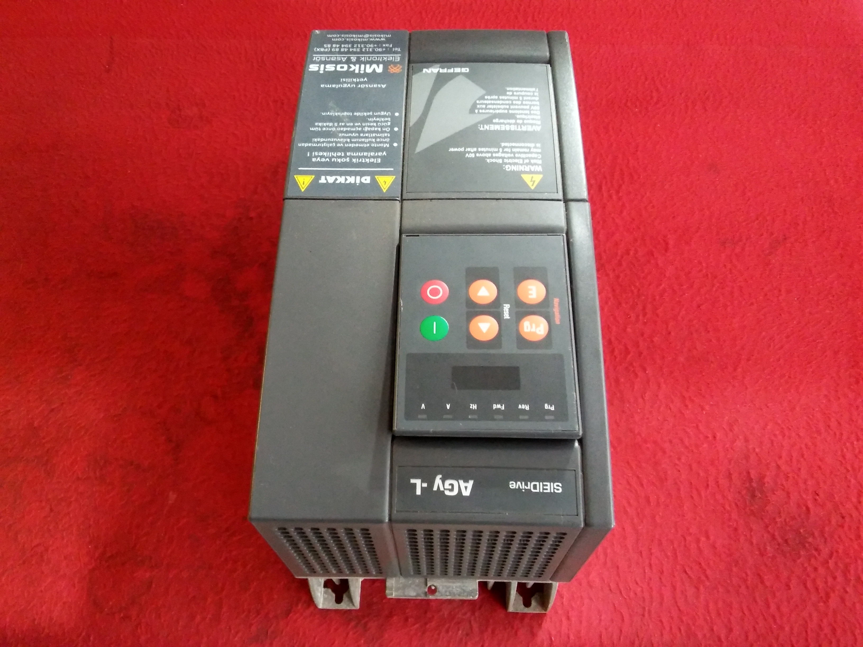GEFRAN AGY2075-KBL-AC4 7,5KW SÜRÜCÜ SIEIDRIVE AGY-L 7,5 KW INVERTER