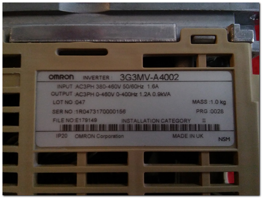 OMRON 3G3MV-A4002 0,37KW SÜRÜCÜ 3G3MV SYSDRIVE 0,37 KW INVERTER