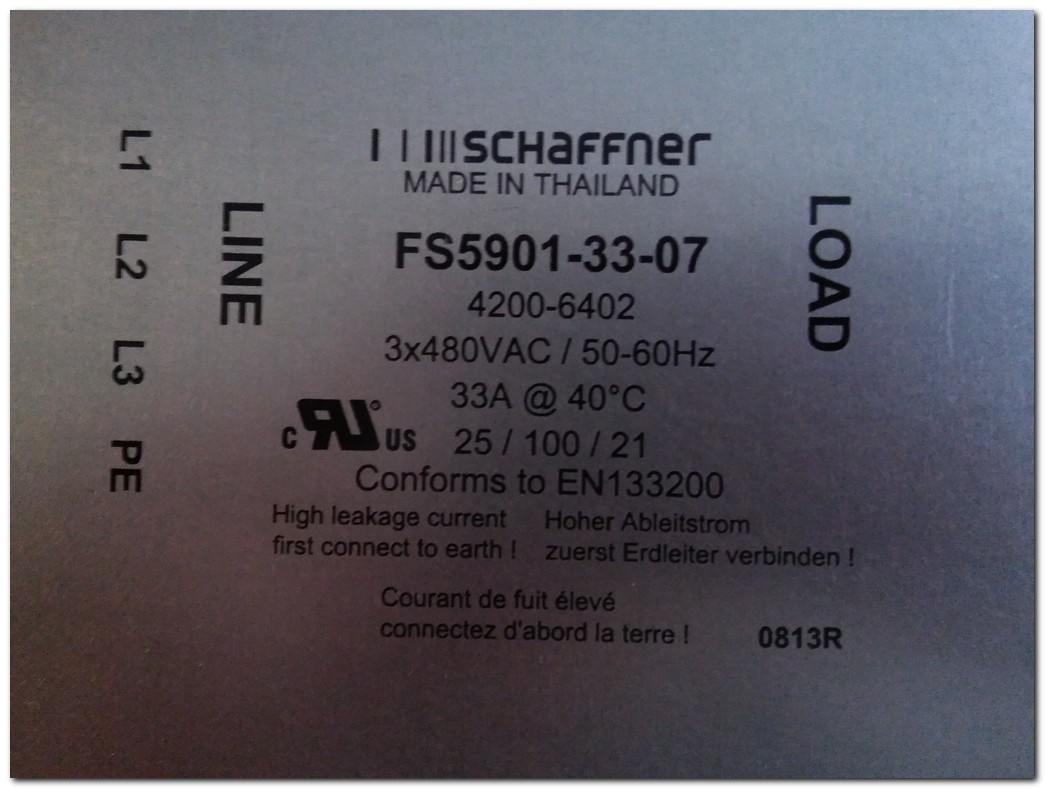 SCHAFFNER FS5901-33-07 4200-6402 LİNE FİLTER HARMONİK FİLTRE