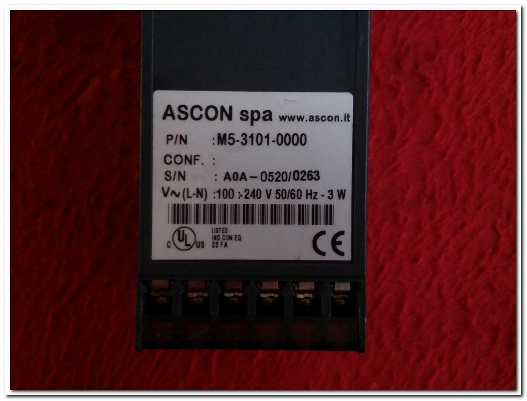 ASCON M5-3101-0000 M5 SPA 3 RÖLE ÇIKIŞI EIA232 MODBUS JBUS İLETİŞİM POT GİRİŞ 48-48 SICAKLIK REGÜLATÖRÜ