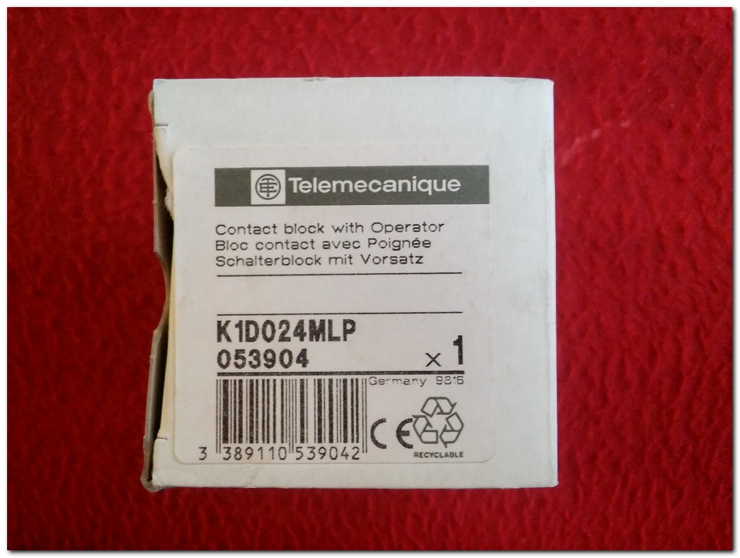 TELEMECANIQUE K1D024MLP 053904 9816 K1 DO24MLP CONTACT BLOCK SIFIR KUTULU OPERATÖRLÜ KONTAK BLOĞU
