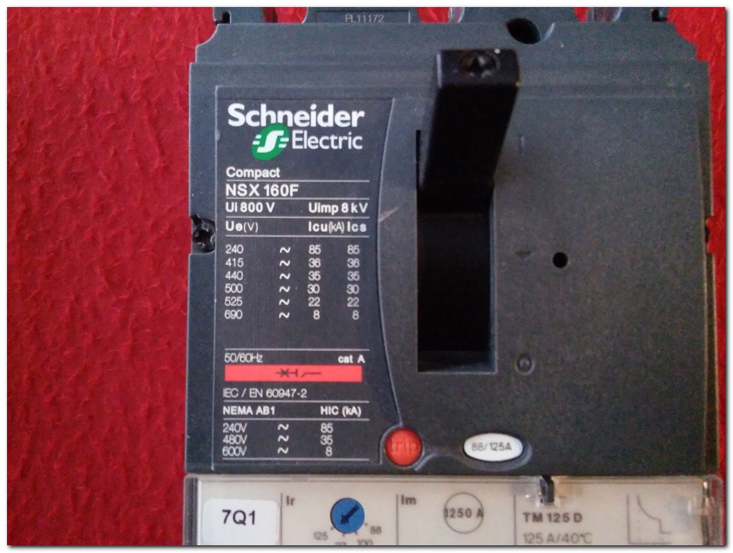 SCHNEİDER NSX160F 125A TMŞ NSX 125 AMPER DEVRE KESİCİ