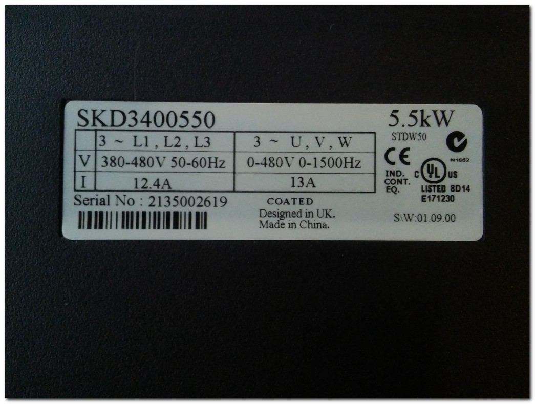 used Control Techniques Commander CDE 1850 RL cde1850rl INVERTER 18,5kw 34,0a 