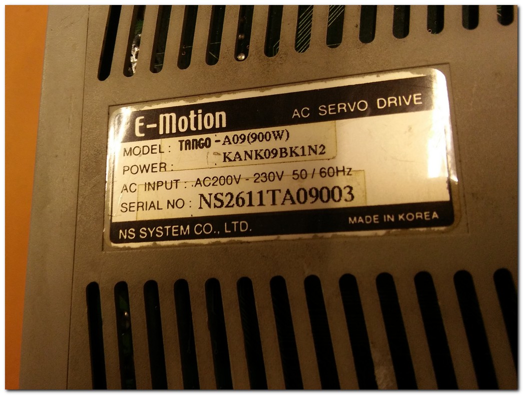 E-MOTİON TANGO-A09 TANGO-A09(900W) KANK09BK1N2 NS2611TA09003 NS SYSTEM AC SERVO DRIVE