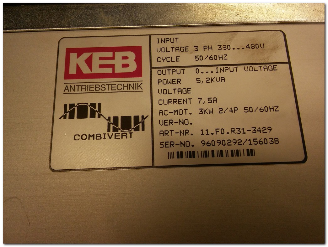 KEB 11.F0.R31-3429 3KW SERVO SÜRÜCÜ COMBIVERT 3 KW SERVO DRIVE
