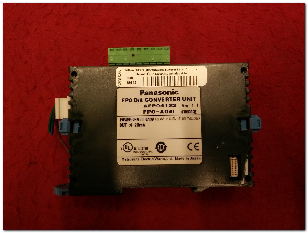 PANASONİC FP0-A04I AFP04123 FP0 D-A CONVERTER UNIT PLC KONVERTÖR ÜNİTESİ