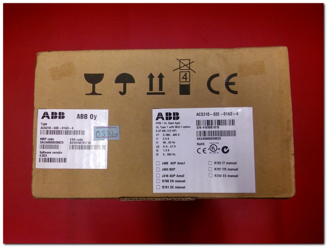 ABB ACS310-03E-01A3-4 0,37KW SIFIR KUTULU SÜRÜCÜ ACS310 0.37 KW INVERTER