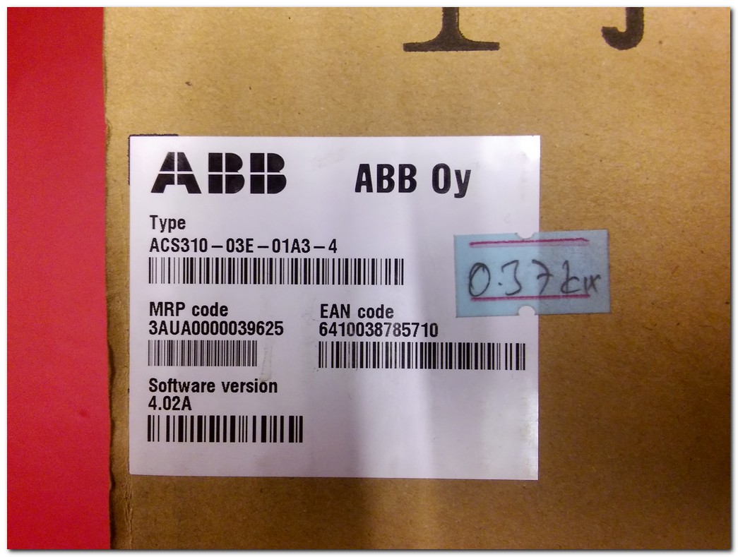 ABB ACS310-03E-01A3-4 0,37KW SIFIR KUTULU SÜRÜCÜ ACS310 0.37 KW INVERTER