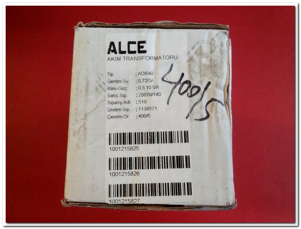 ALCE TS 620 EN 60044-1 TS620 400-5 TRANSFORMING SUPPORTING ÖLÇÜ TRANSFORMATÖRÜ