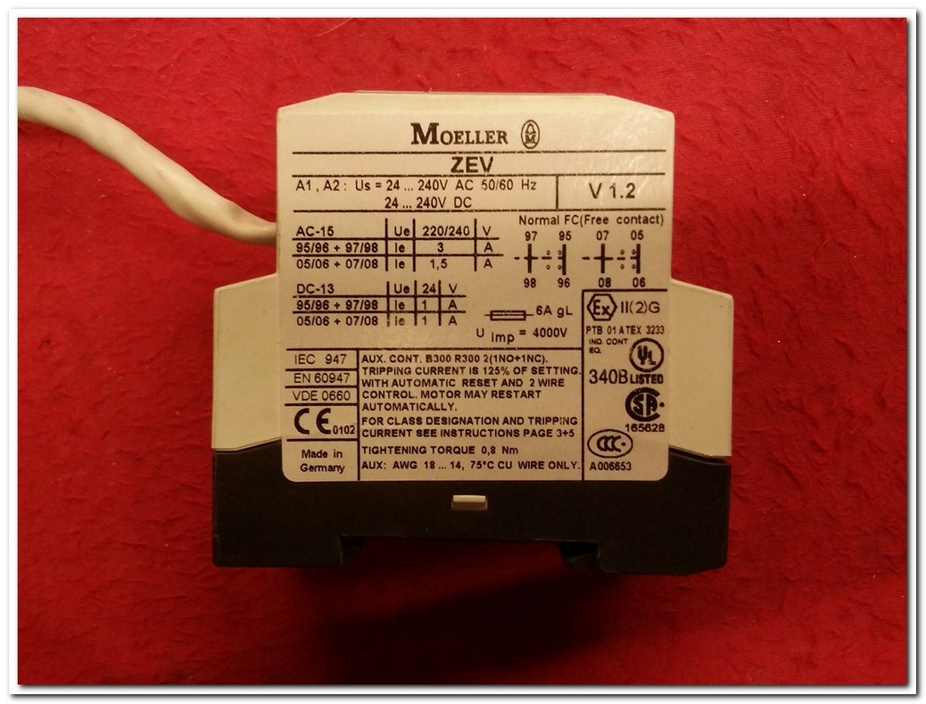 MOELLER ZEV EATON ZEV-XSW-145 ELEKTRONİK MOTOR KORUMA RÖLESİ VE AKIM SENSÖRÜ TAKIM