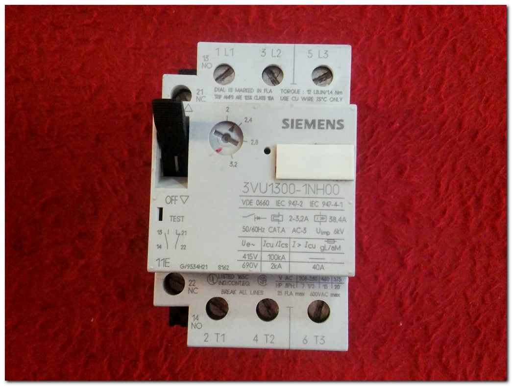 SIEMENS 3VU1300-1NH00 2-3.2A MOTOR KORUMA