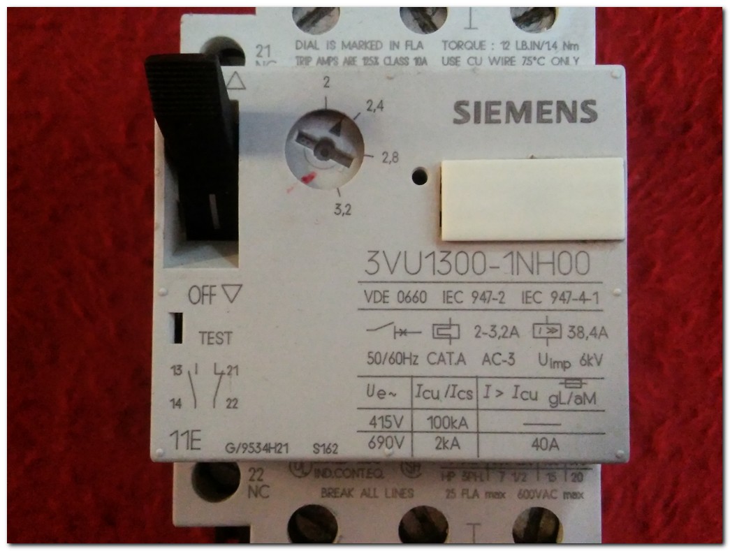 SIEMENS 3VU1300-1NH00 2-3.2A MOTOR KORUMA