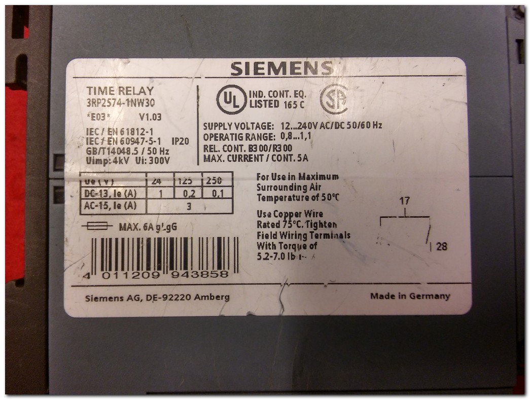 SIEMENS 3RP2574-1NW30 TIME RELAY 1S-20S ZAMAN RÖLESİ