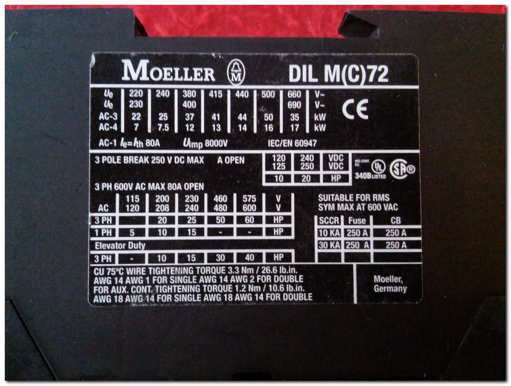 MOELLER DIL M72 DILM72 DIL M150-XHI22 13KW KONTAKTÖR