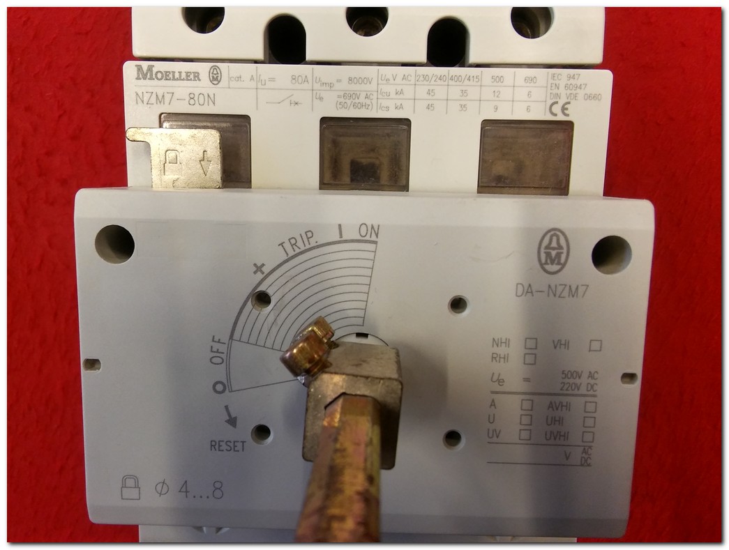 MOELLER NZM7-80N DA-NZM7 80A TMŞ ACİL STOP ANA KESİCİ