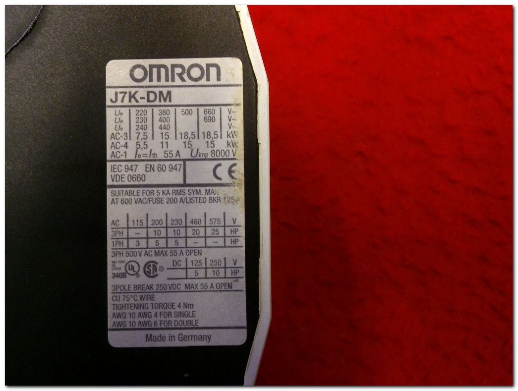 OMRON J7K-DM 18,5KW KONTAKTÖR