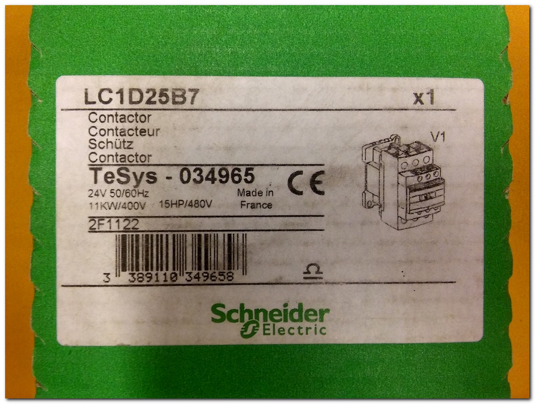 SCHNEİDER LC1D25B7 11KW SIFIR KUTULU KONTAKTÖR TELEMECANIQUE KONTAKTÖR