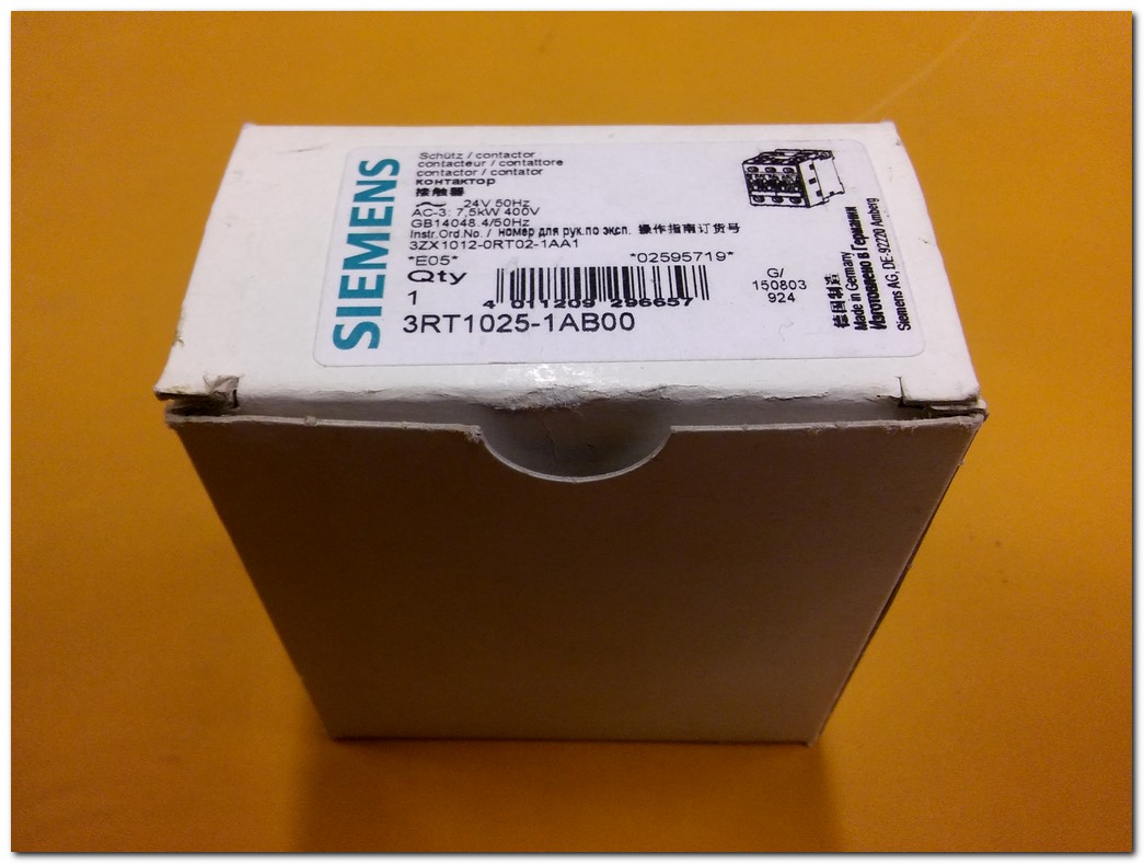 SIEMENS 3RT1025-1AB00 SIFIR KUTULU 7.5KW KONTAKTÖR