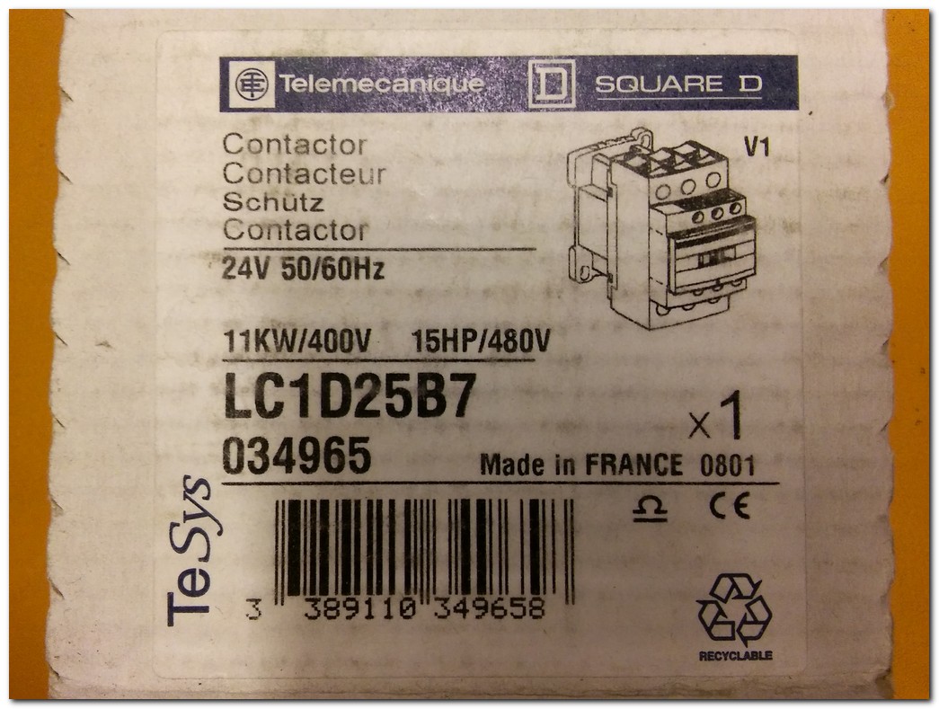 SCHNEİDER LC1D25B7 11KW SIFIR KUTULU KONTAKTÖR TELEMECANIQUE KONTAKTÖR