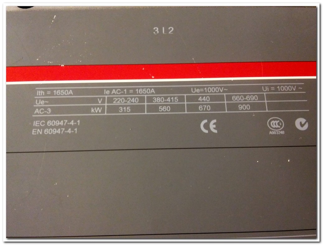 ABB AF1650-30 1650A AC-DC KONTAKTÖR