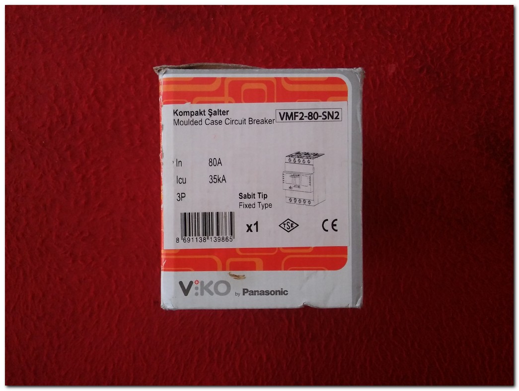 VİKO VMF2-80-SN2 PANASONİC 80A SIFIR KUTULU TMŞ 80 AMPER DEVRE KESİCİ ŞALTER