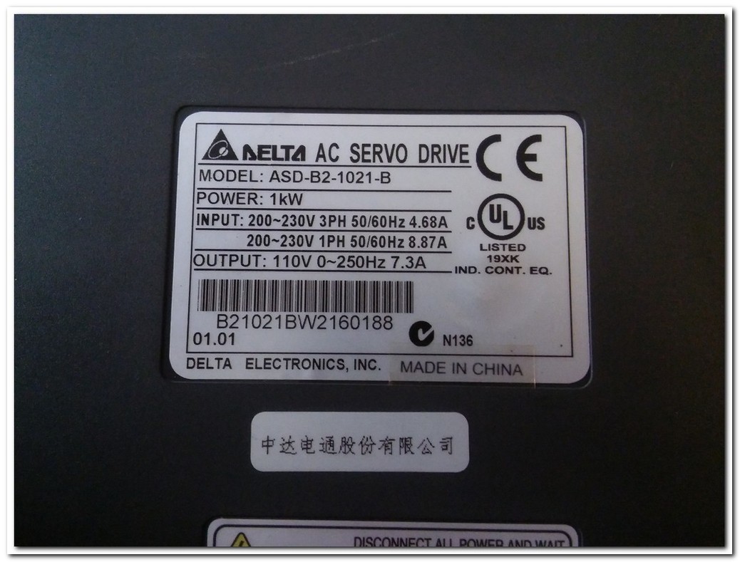 DELTA ASD-B2-1021-B 1KW ASDA-B2 AC SERVO DRIVE 1 KW SERVO SÜRÜCÜ