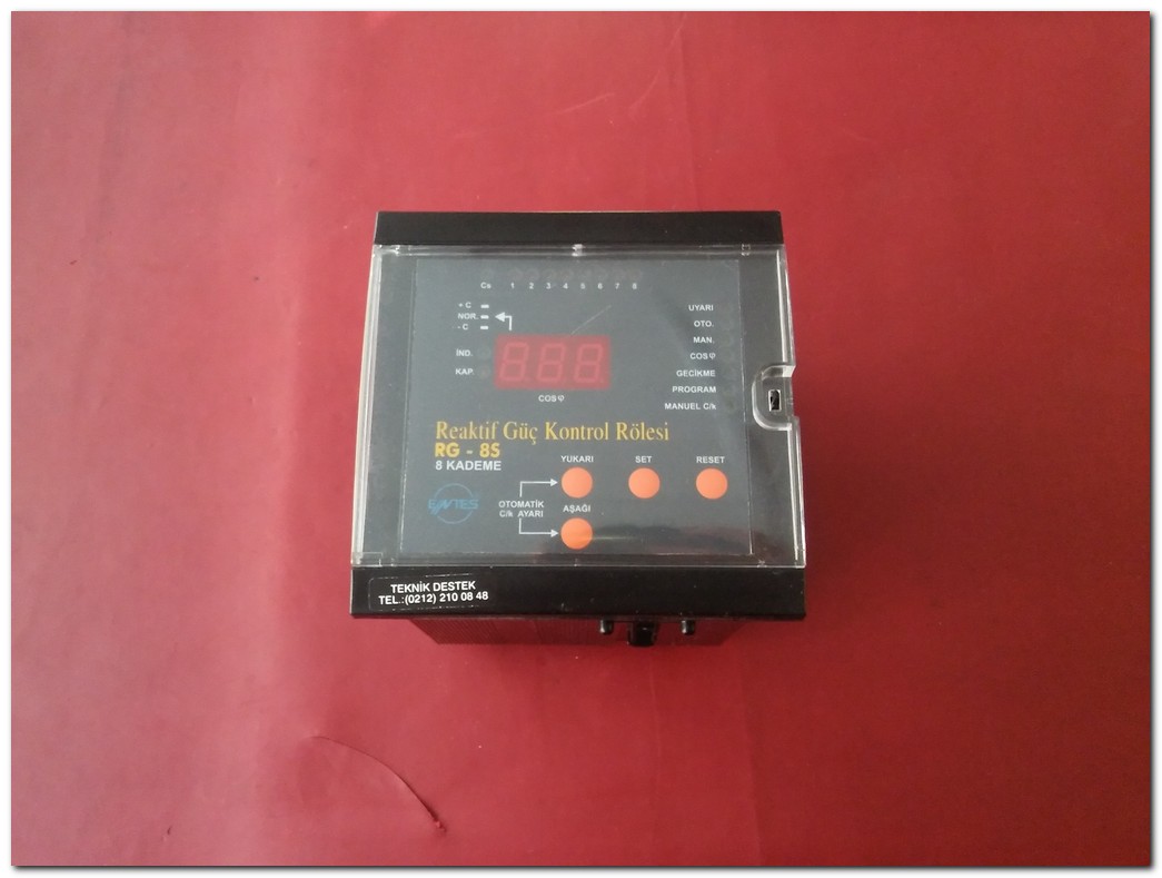 ENTES RG-8S 8 KADEME SIFIR REAKTİF GÜÇ KONTROL RÖLESİ