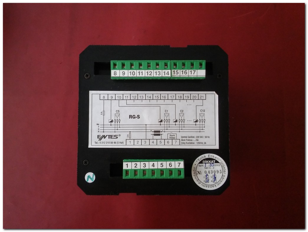 ENTES RG-8S 8 KADEME SIFIR REAKTİF GÜÇ KONTROL RÖLESİ
