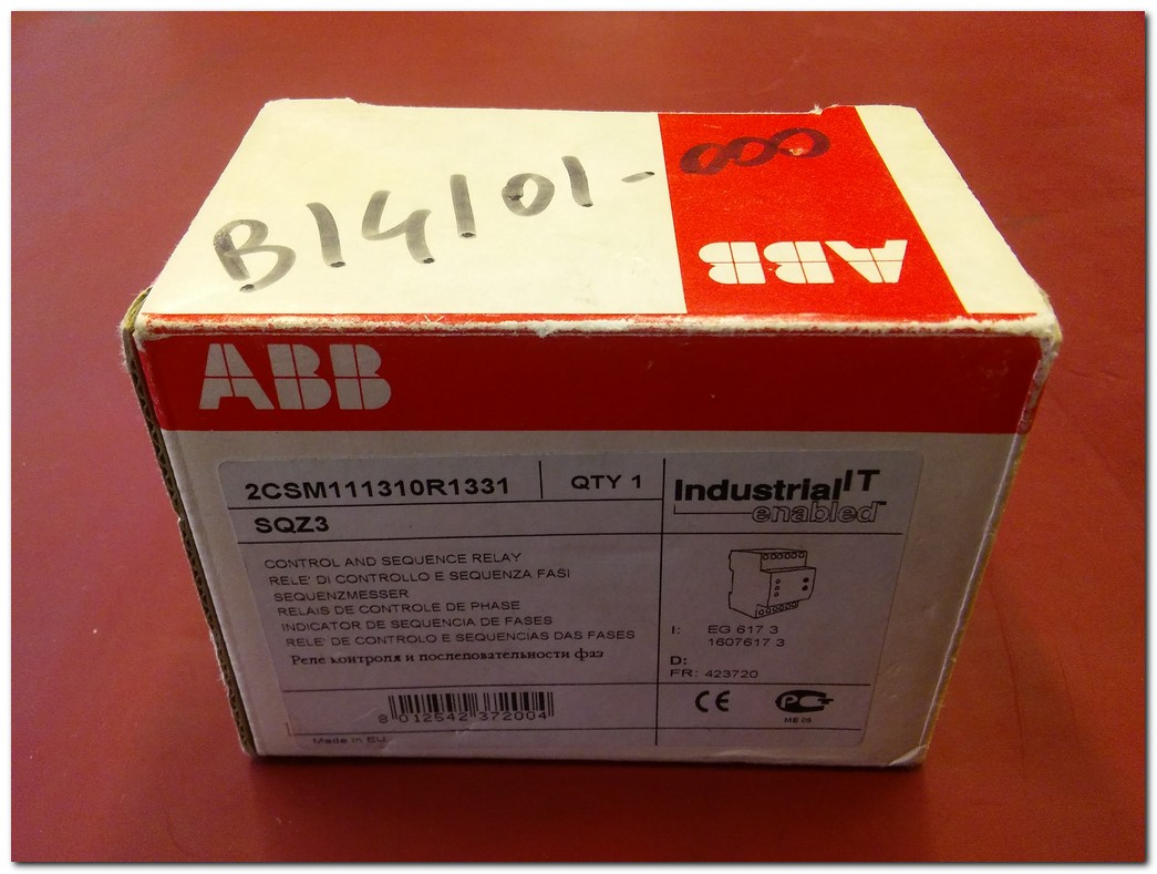 ABB SQZ3 2CSM111310R1331 CONTROL AND SEQUENZA RELAY SIFIR KUTULU FAZ VE SIRA RÖLESİ