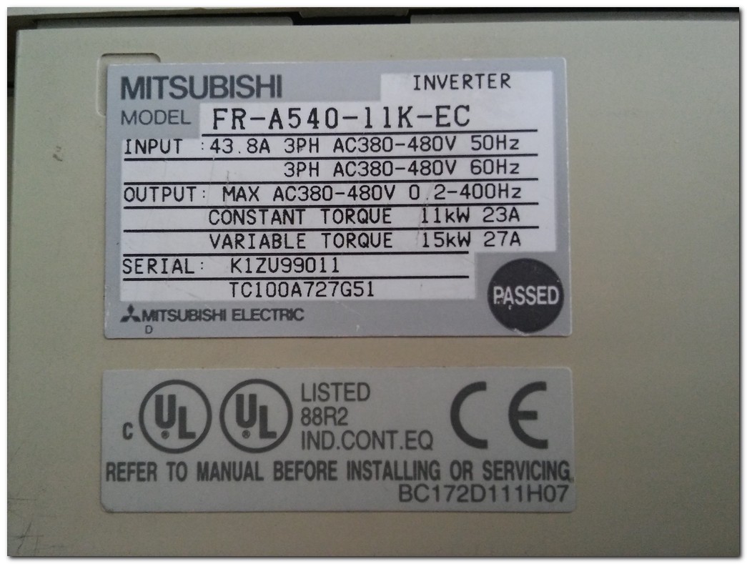 MITSUBISHI FR-A540-11K-EC FR-A540-7.5K-EC