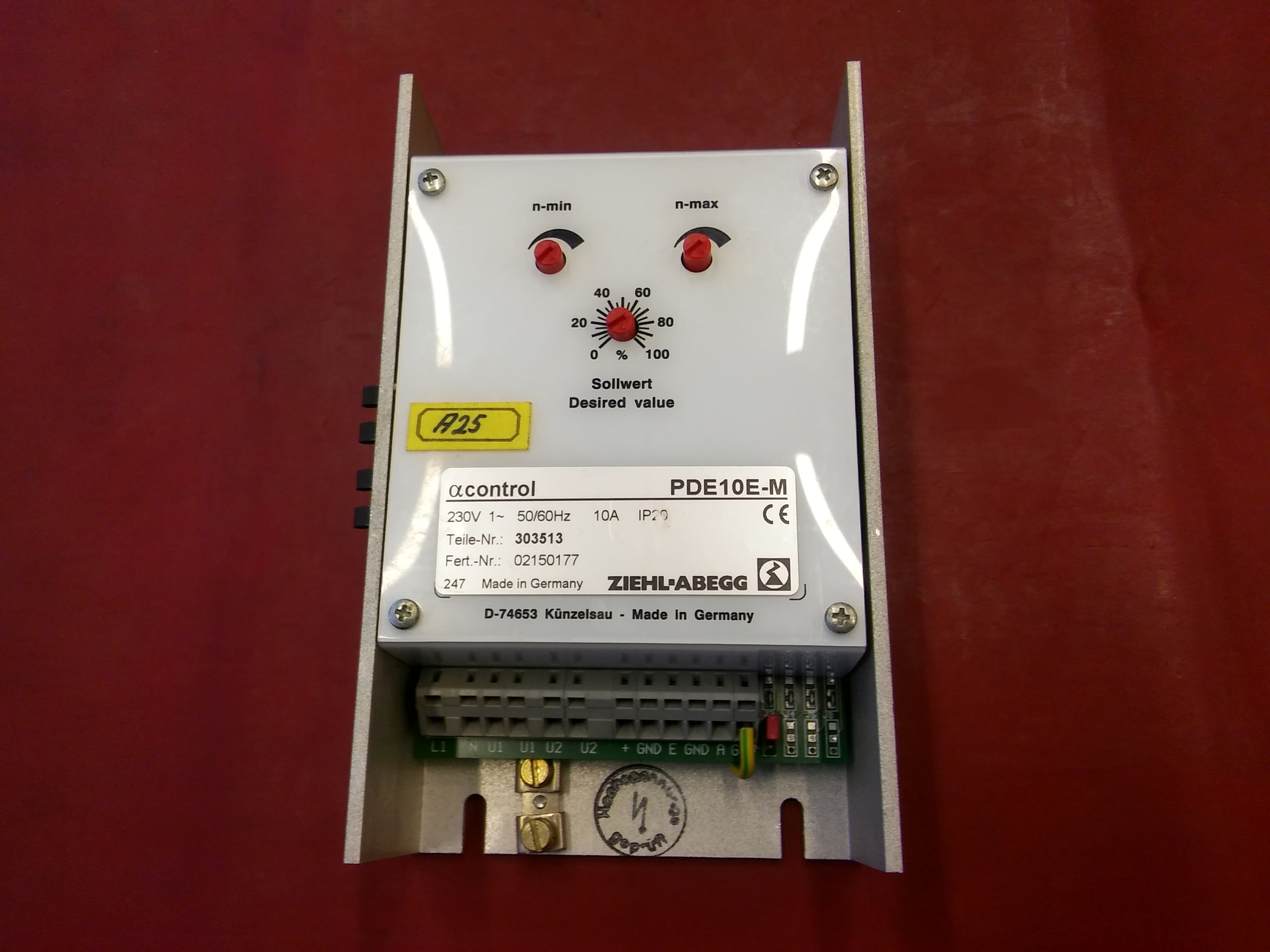 ZIEHL-ABEGG PDE10E-M BASINC VE HAVA HIZ KONTROL CİHAZI GERMANY