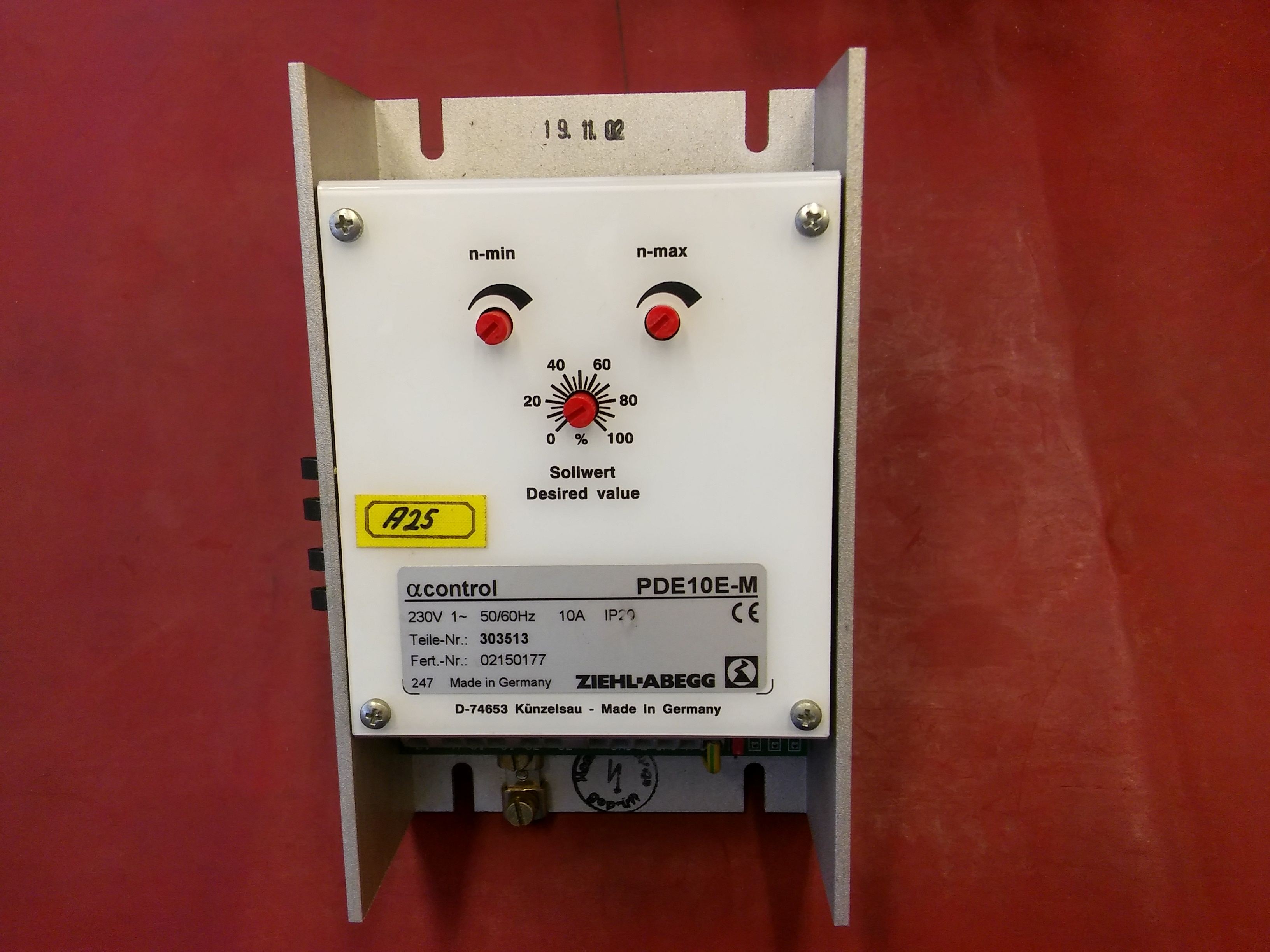 ZIEHL-ABEGG PDE10E-M BASINC VE HAVA HIZ KONTROL CİHAZI GERMANY