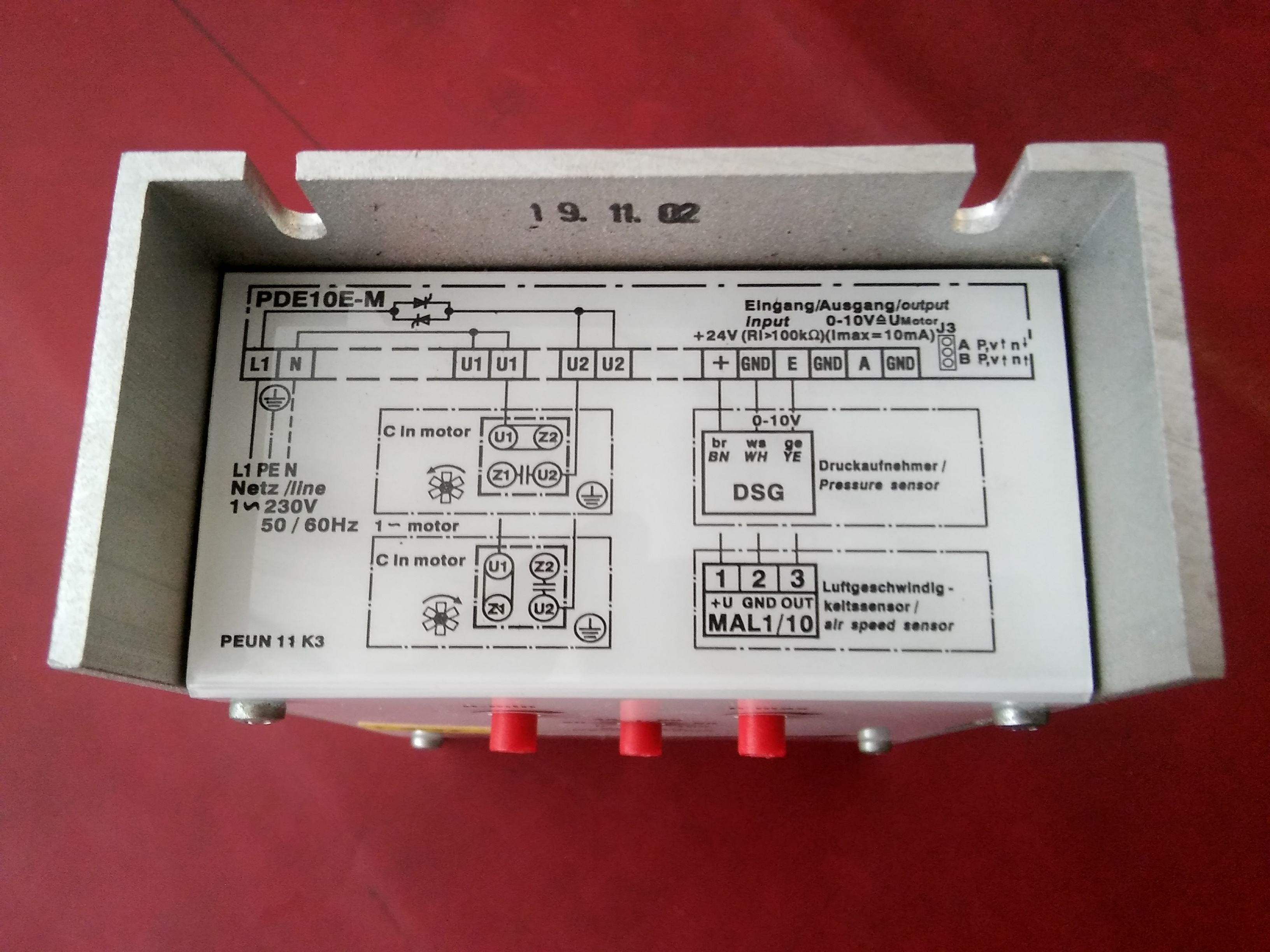 ZIEHL-ABEGG PDE10E-M BASINC VE HAVA HIZ KONTROL CİHAZI GERMANY