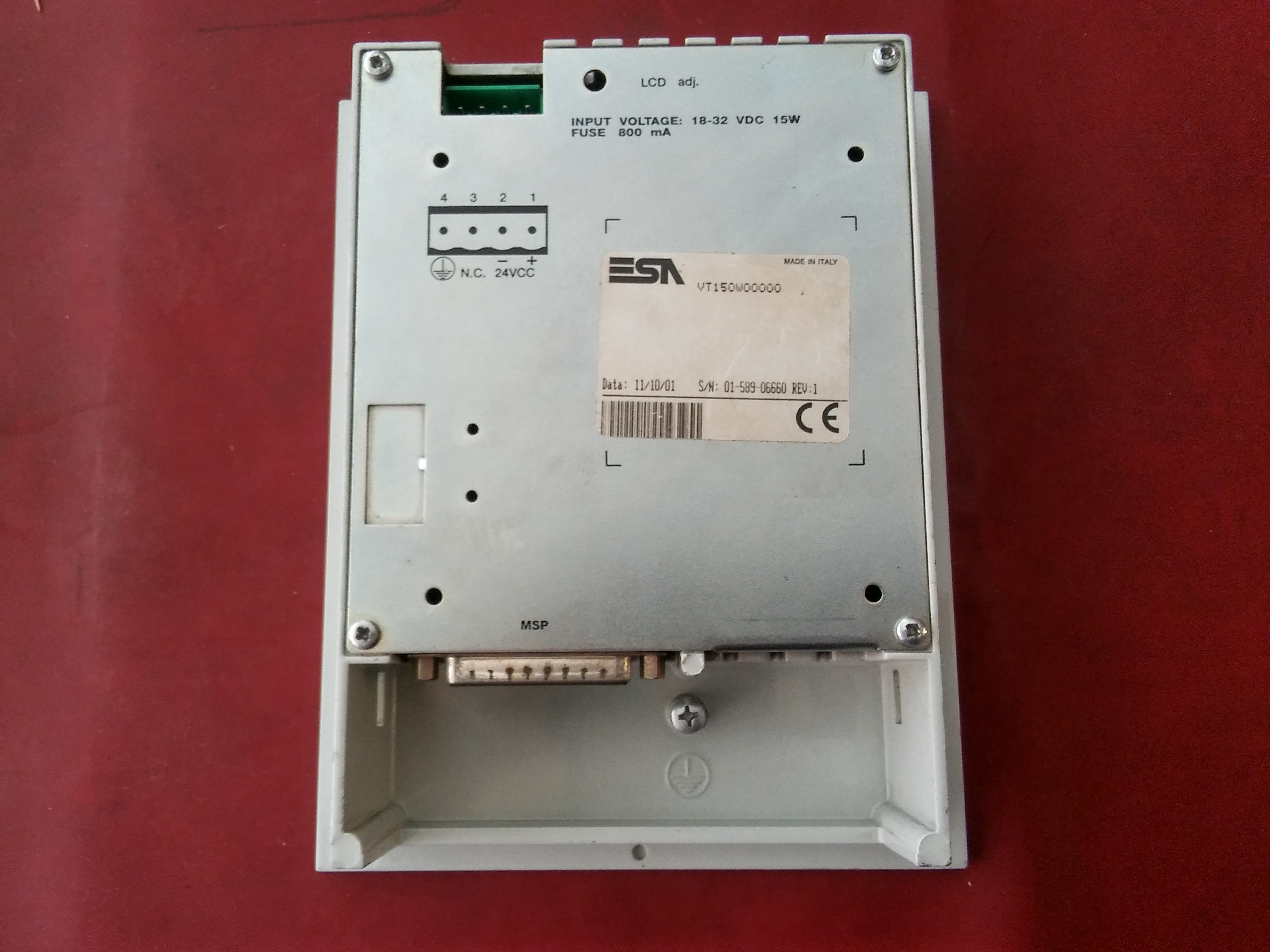 ESA VT150 VT150W OPARATÖR PANEL