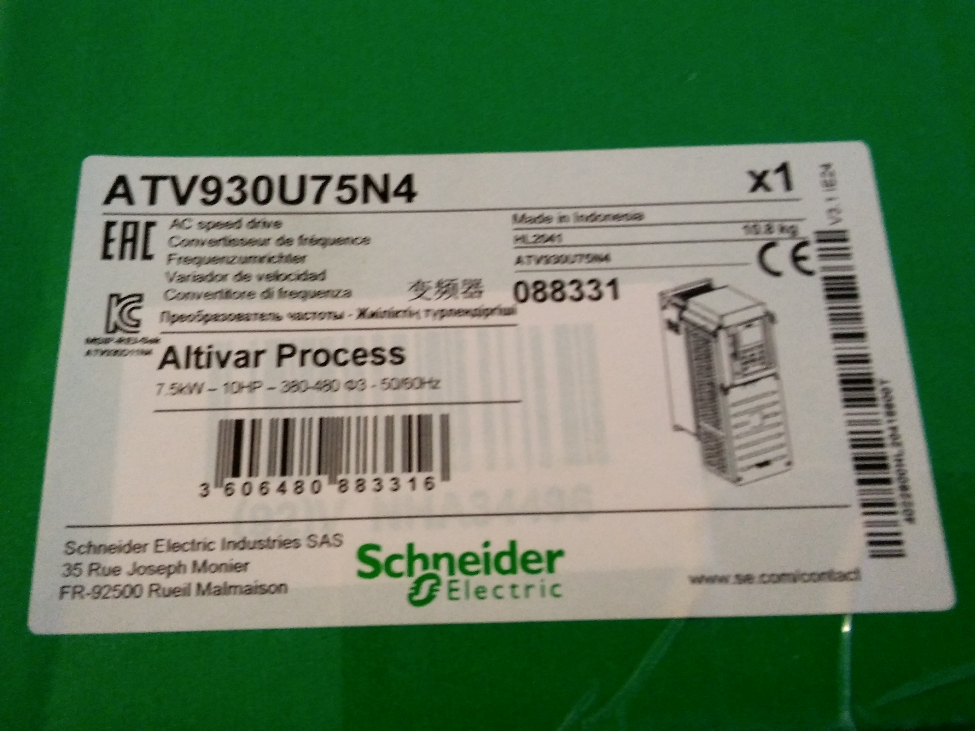 SCHNEİDER ATV930U75N4 ATV930 7,5KW SÜRÜCÜ
