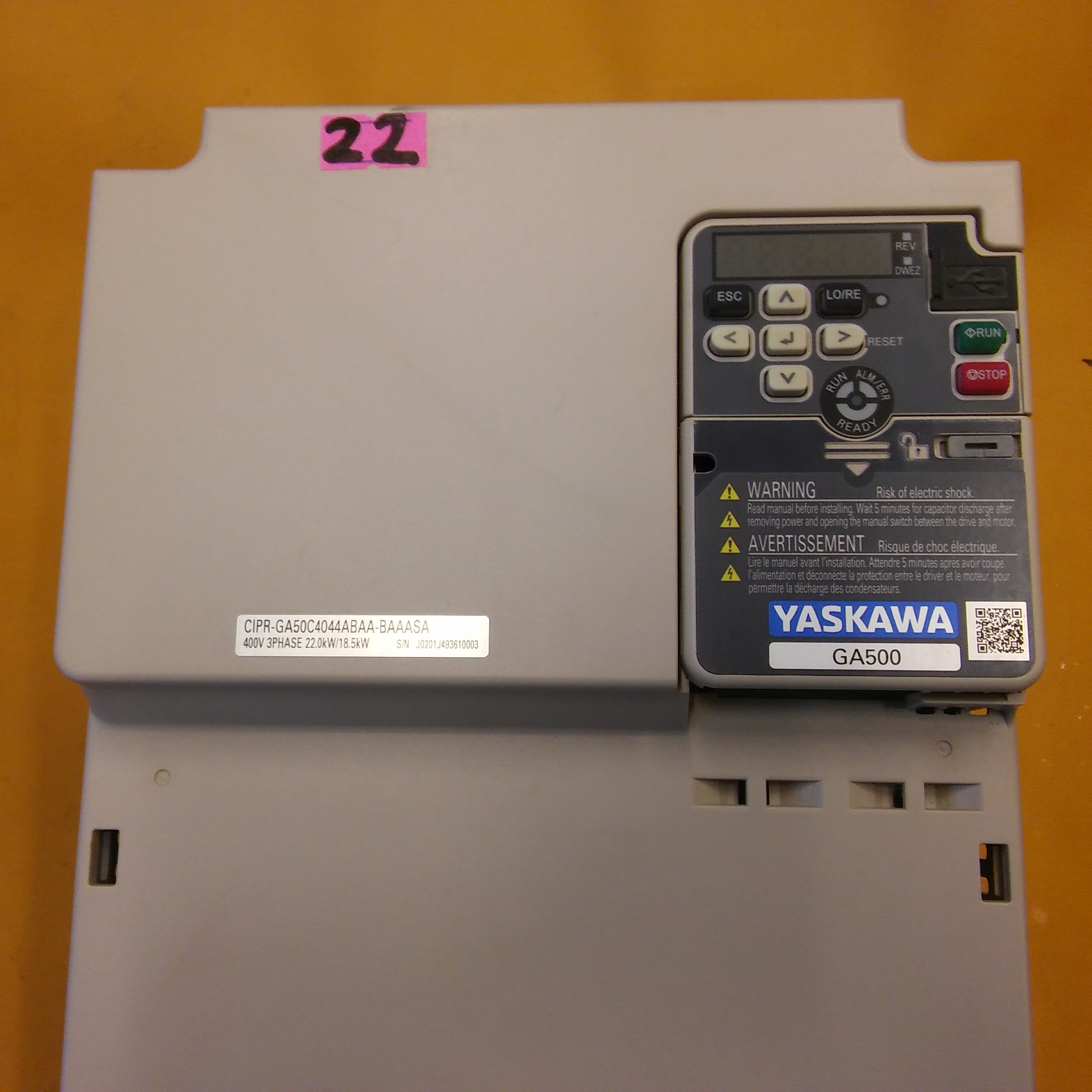 YASKAWA CIPR-GA50C4044ABAA BAAASA GA500 22KW VECTOR SÜRÜCÜ